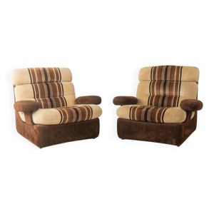 Ensemble de 2 fauteuils - velours