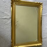 Vintage rectangular mirror in gilded wood h49 xl35