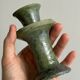Handmade green ceramic candle holder