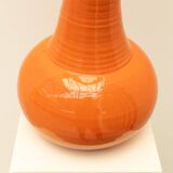 Orange ceramic table lamp, France 1970s
