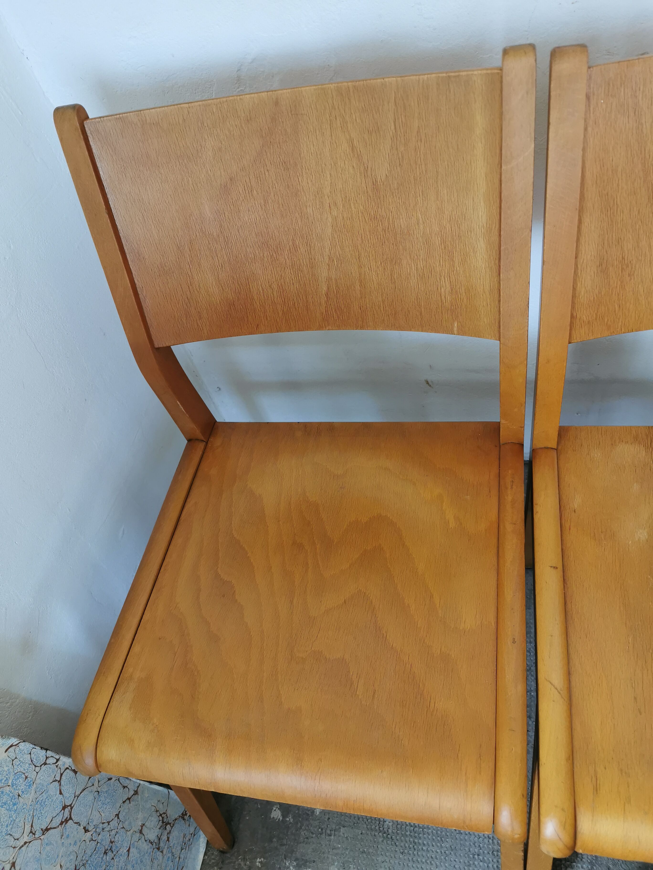 Set of 10 vintage theater chairs compass feet