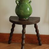 Old ceramic enamelled pitcher vase