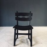 Brutalist dining chairs by Dittmann for Awa Radbound, Netherlands, 1970s, set of 6.