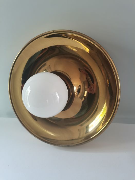 Italian brass wall lamp, diam. 39 cm