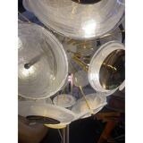 Contemporary Venied-White “Alabastro” Glass Sputnik Chandelier