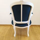 Chaise ancienne rénovée en velours