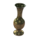 Golden brass vase chiseled vintage floral pattern