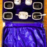 19th Century English Silver Set, 1890s, Set of 7