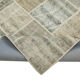 Handwoven anatolian contemporary 173 cm x 246 cm grey patchwork carpet