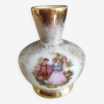Petit vase en porcelaine Fragonard