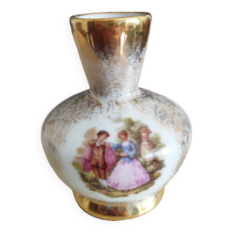 Petit vase en porcelaine Fragonard