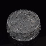 Sugary bowl,cut crystal glass,bohemia in the 1960's.