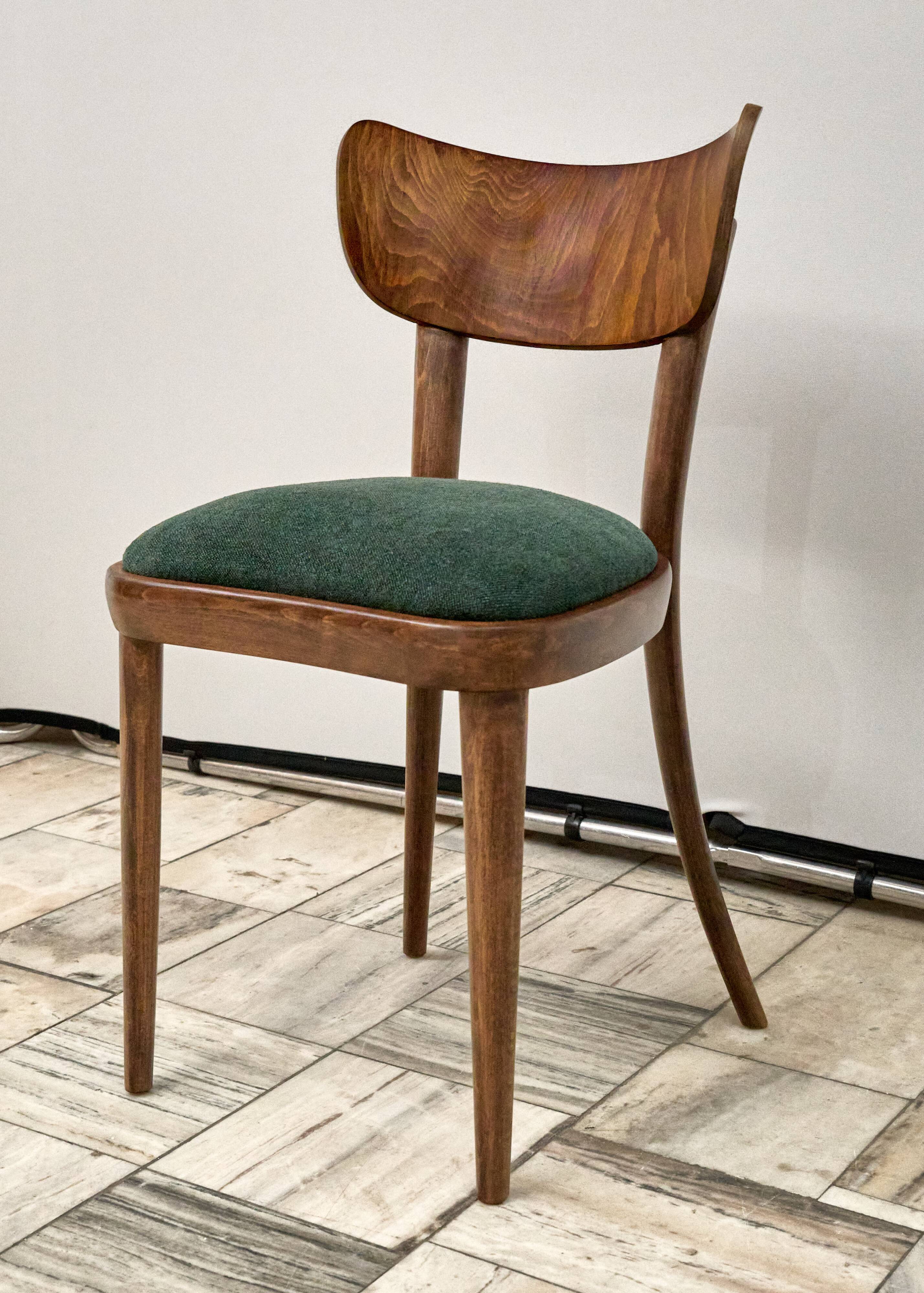 Set of 4 Thonet Chairs, 1950s, Czechoslovakia