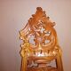 Easel in exotic carved wood, art nouveau style