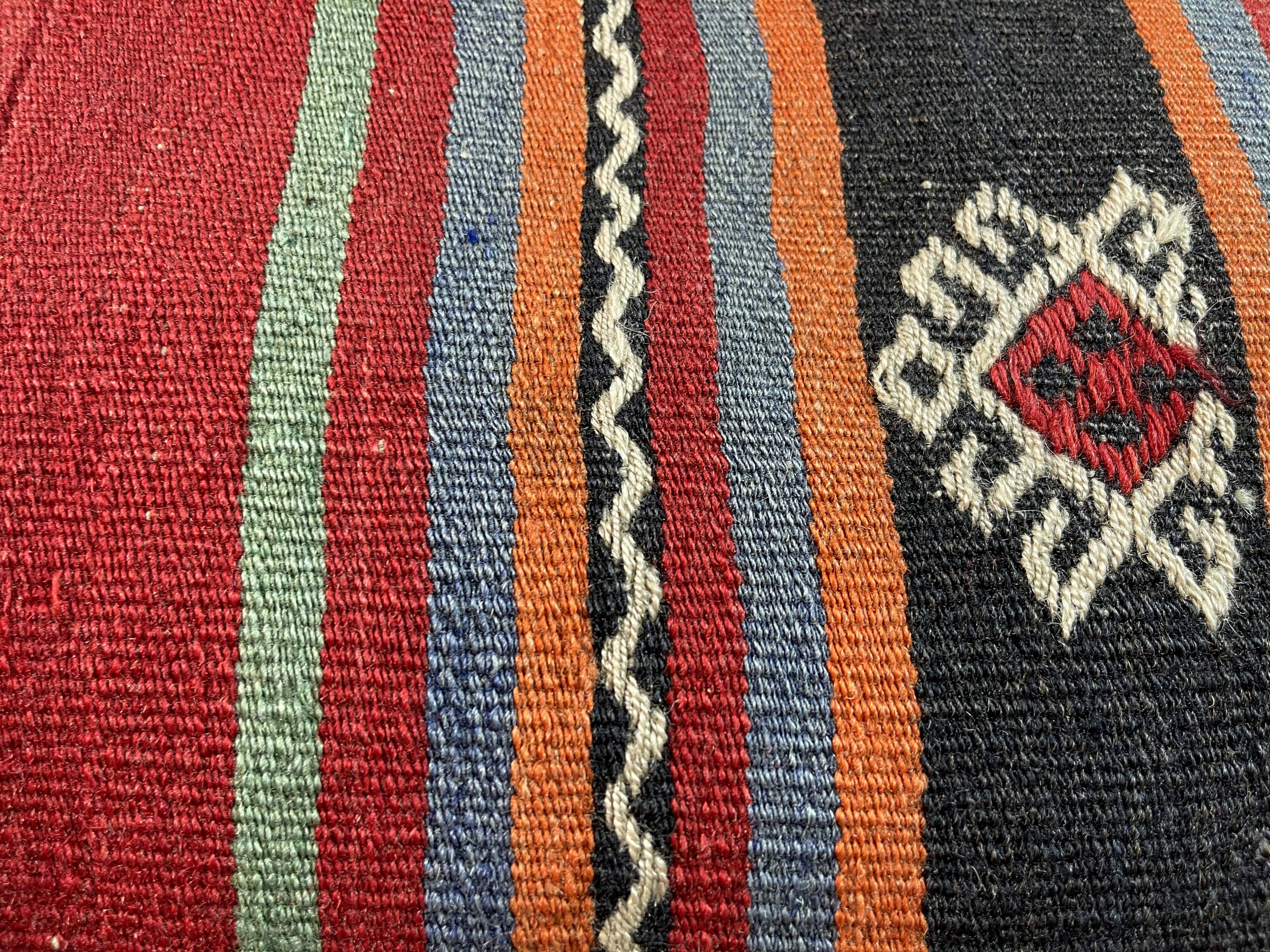 Vintage turkish kilim cushion cover , 120 x 40 cm