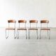 Set of 4 'B257' dining chairs by Emile Guillot, 1920s