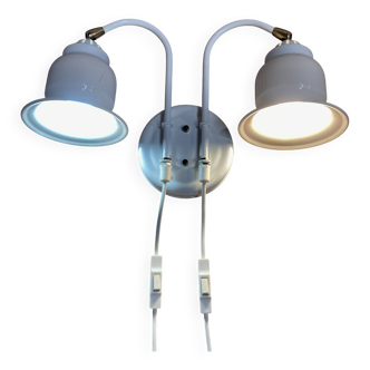 Double adjustable wall lamp Scandinavian design 1960.