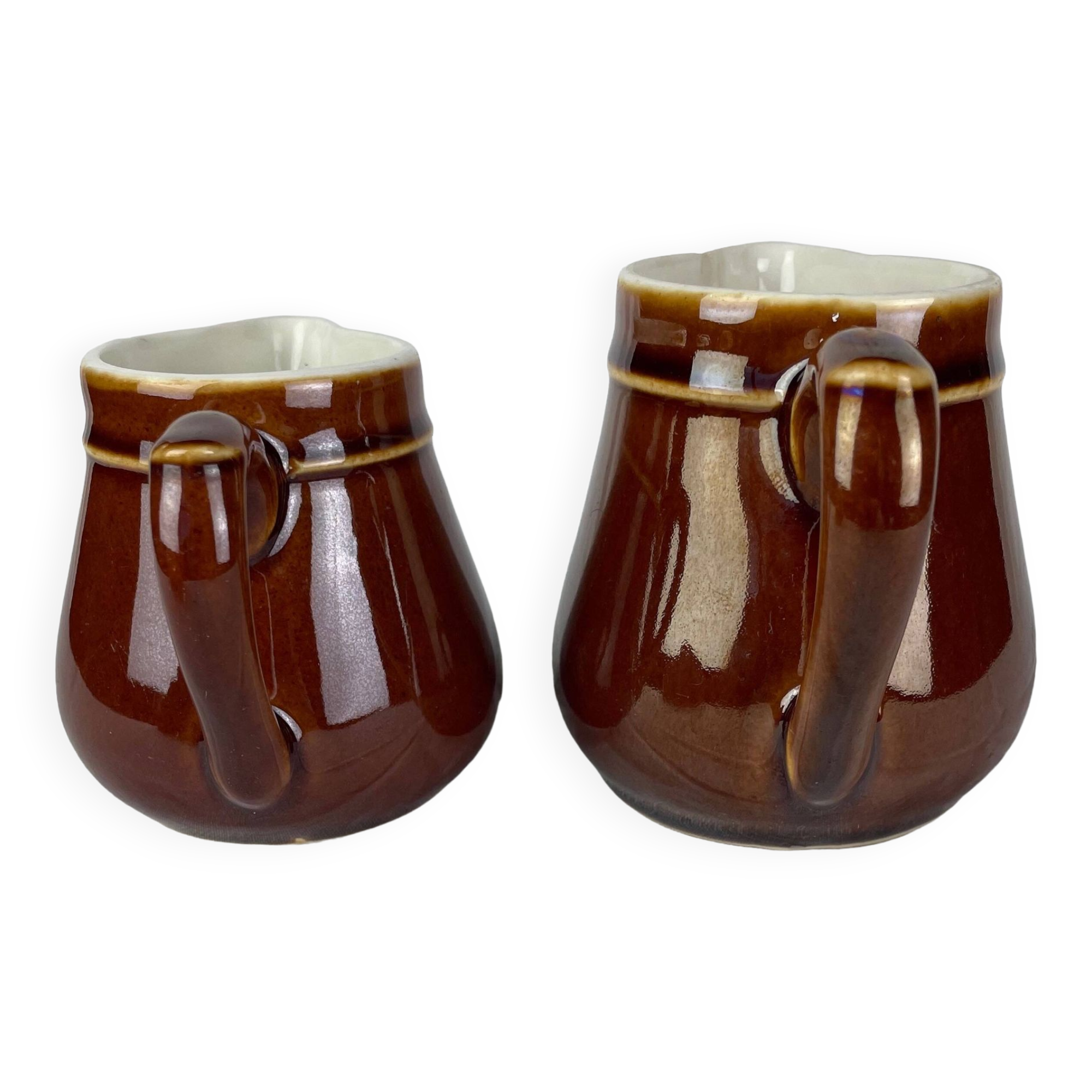 Set of 2 ceramic milk pots