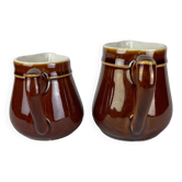Set of 2 ceramic milk pots
