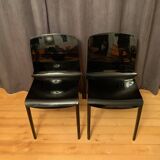 Pair of Tiffany chairs by Marcello Ziliani, Casprini, Italy.