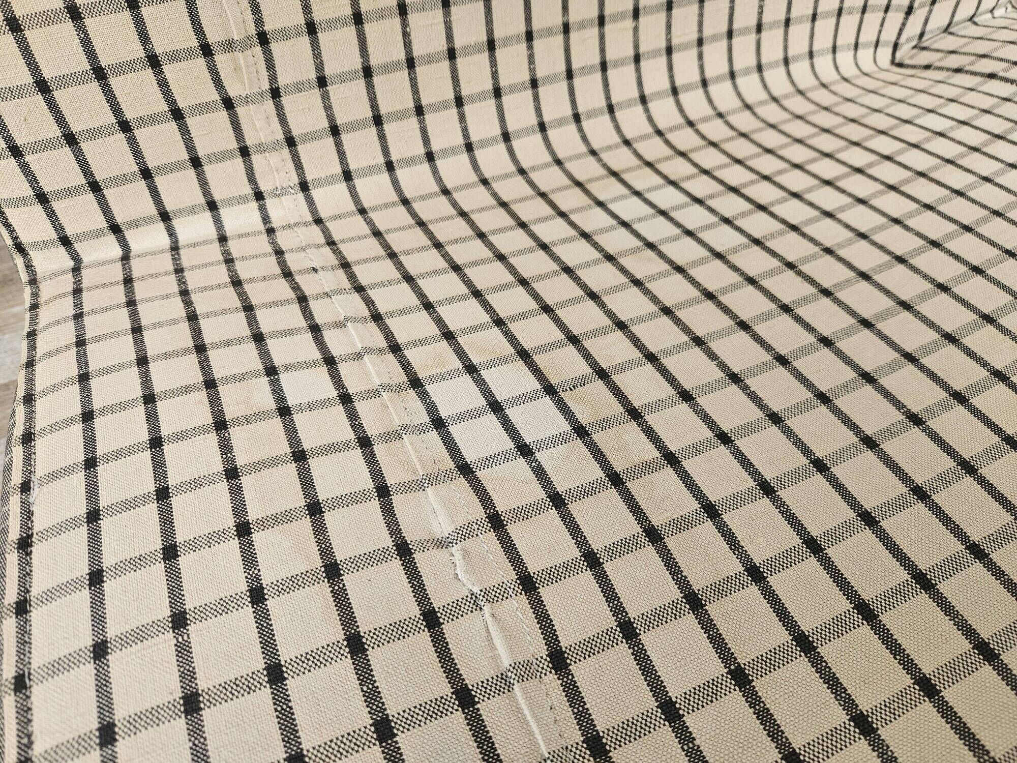 1970s modular sofa in plaid fabric
