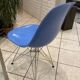 Turquoise blue DSR Eiffel fiberglass chair Eames Herman Miller vintage