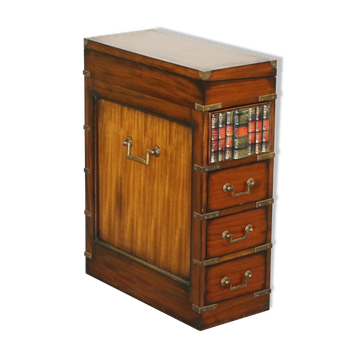 Military campaign commode Harrods in leather - lightweight and decorative