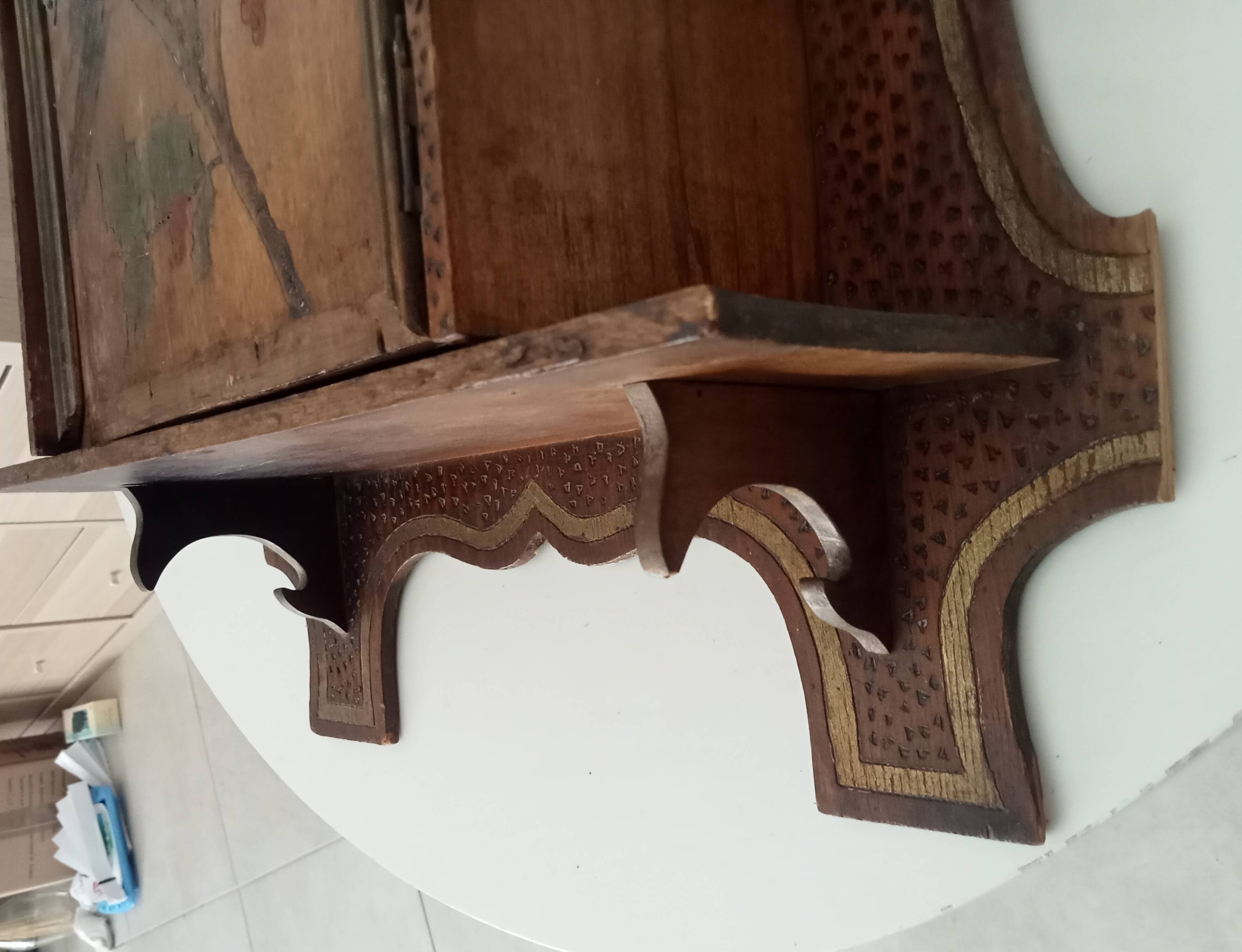 Antique wall cabinet folk art