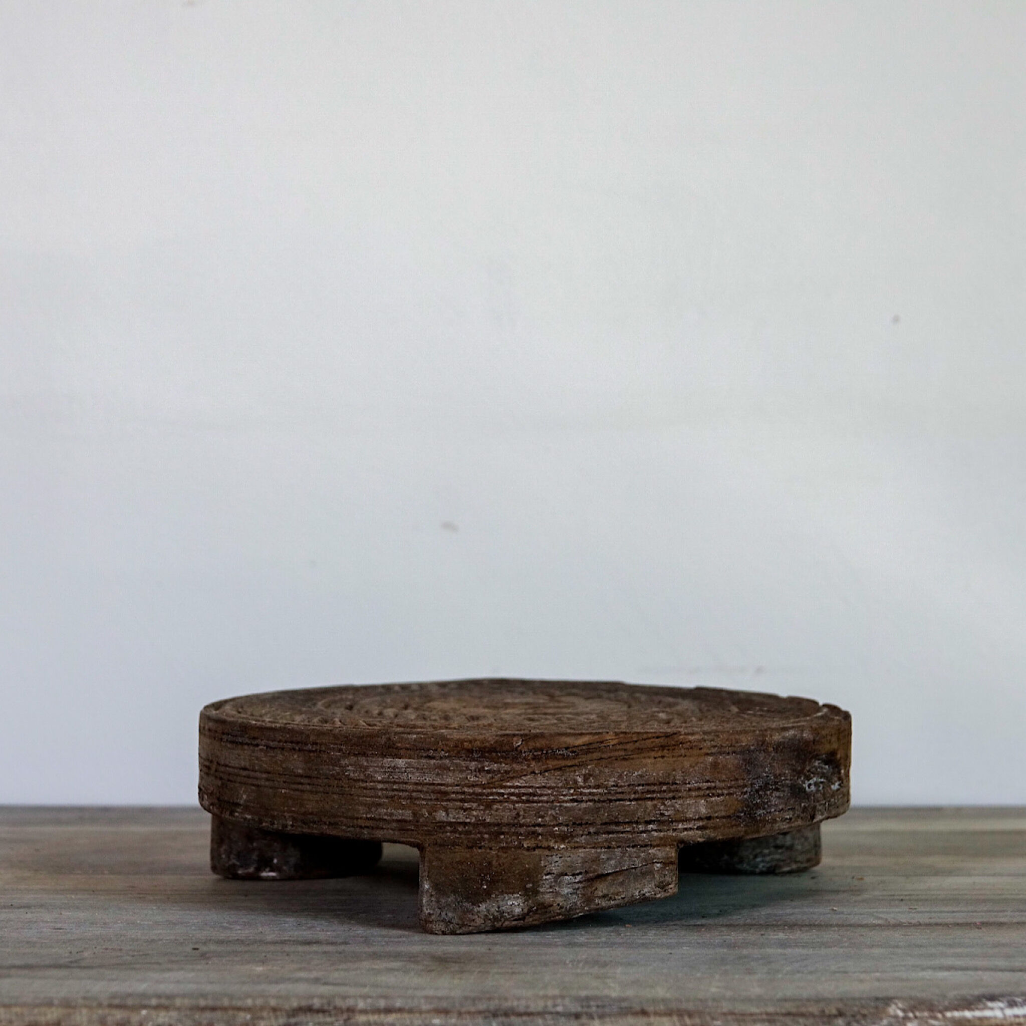 Carved wooden chapatis board