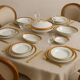 Limoges Dinner Service – 54 pieces – Red and Gold Decor