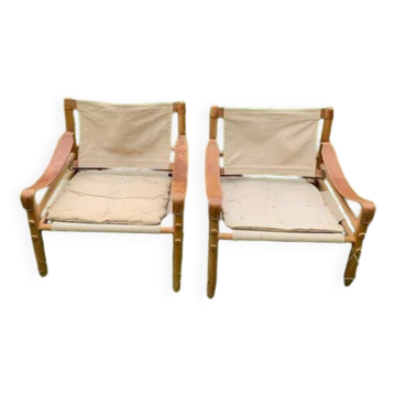 paire de fauteuils Sirocco d'Arne Norell - Suède années 60