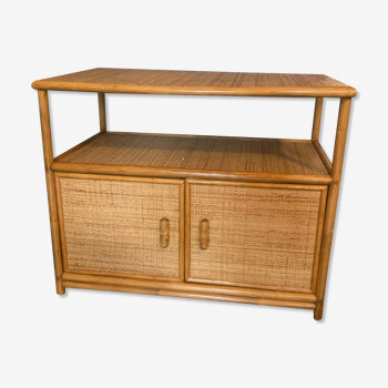 Buffet in bamboo and rattan, year 70