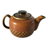 Vintage KW Feuerfest teapot – brown stoneware, 1960s–70s