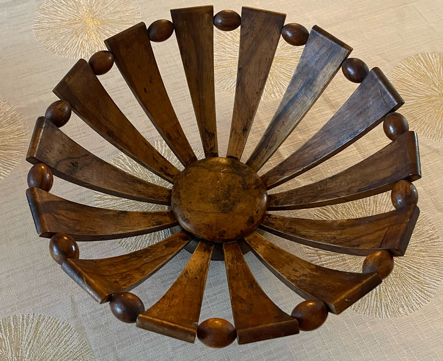 Teak fruit basket 1960