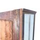 Large Antique Museum Display Cabinet with Curved Glass