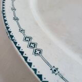 Plat Ovale en Faïence de Gien Terre de Fer Modèle Russia