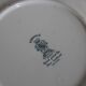 Large vintage shallow dish Lunéville KG – French earthenware, purple country decor – 30 cm
