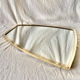 Vintage asymmetrical mirror in gilded brass