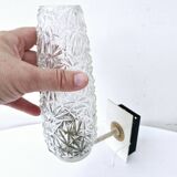 Pair of Vintage Molded Glass Metal Wall Sconces Signed Cervin Functional