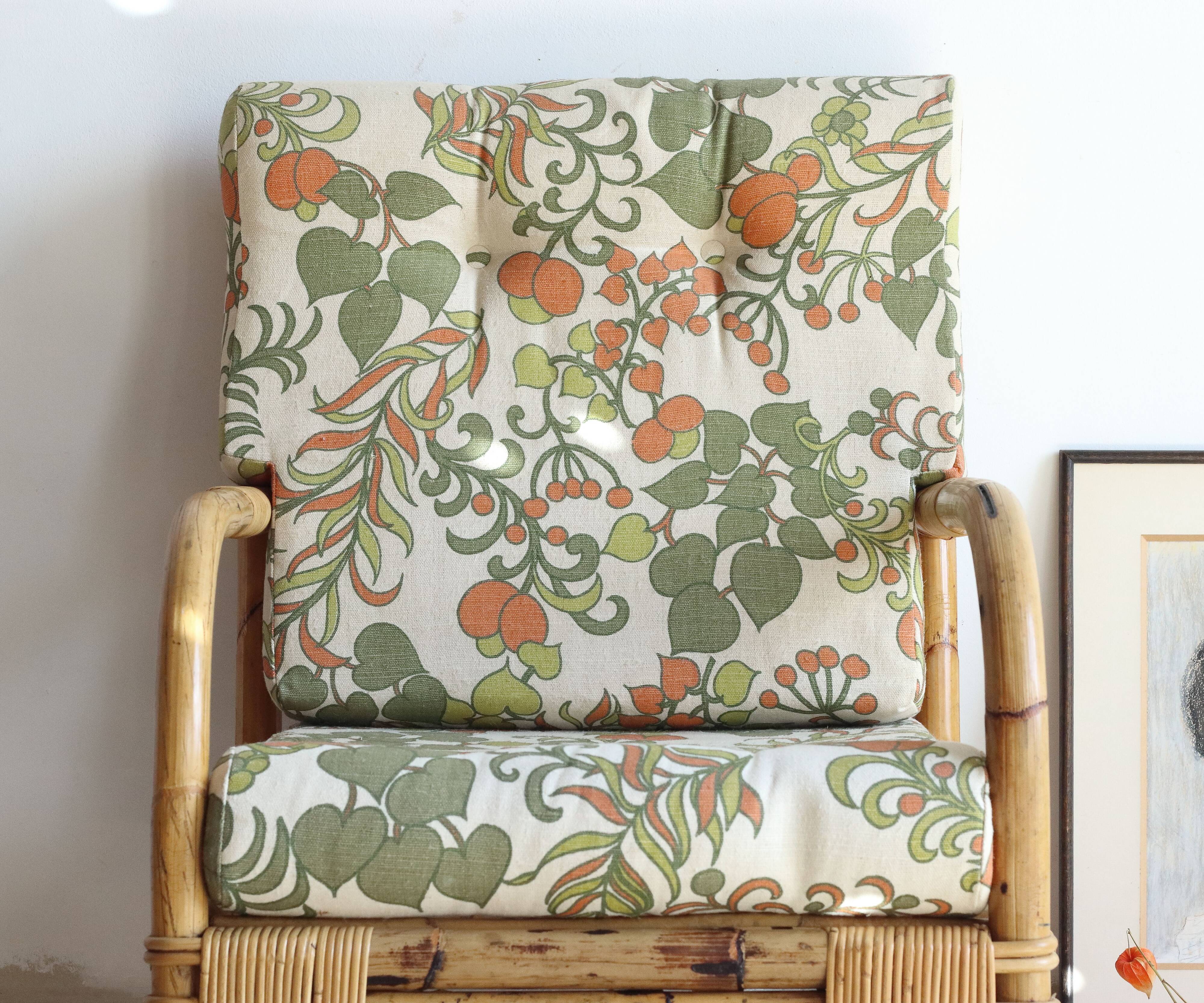 70s bamboo and rattan chair
