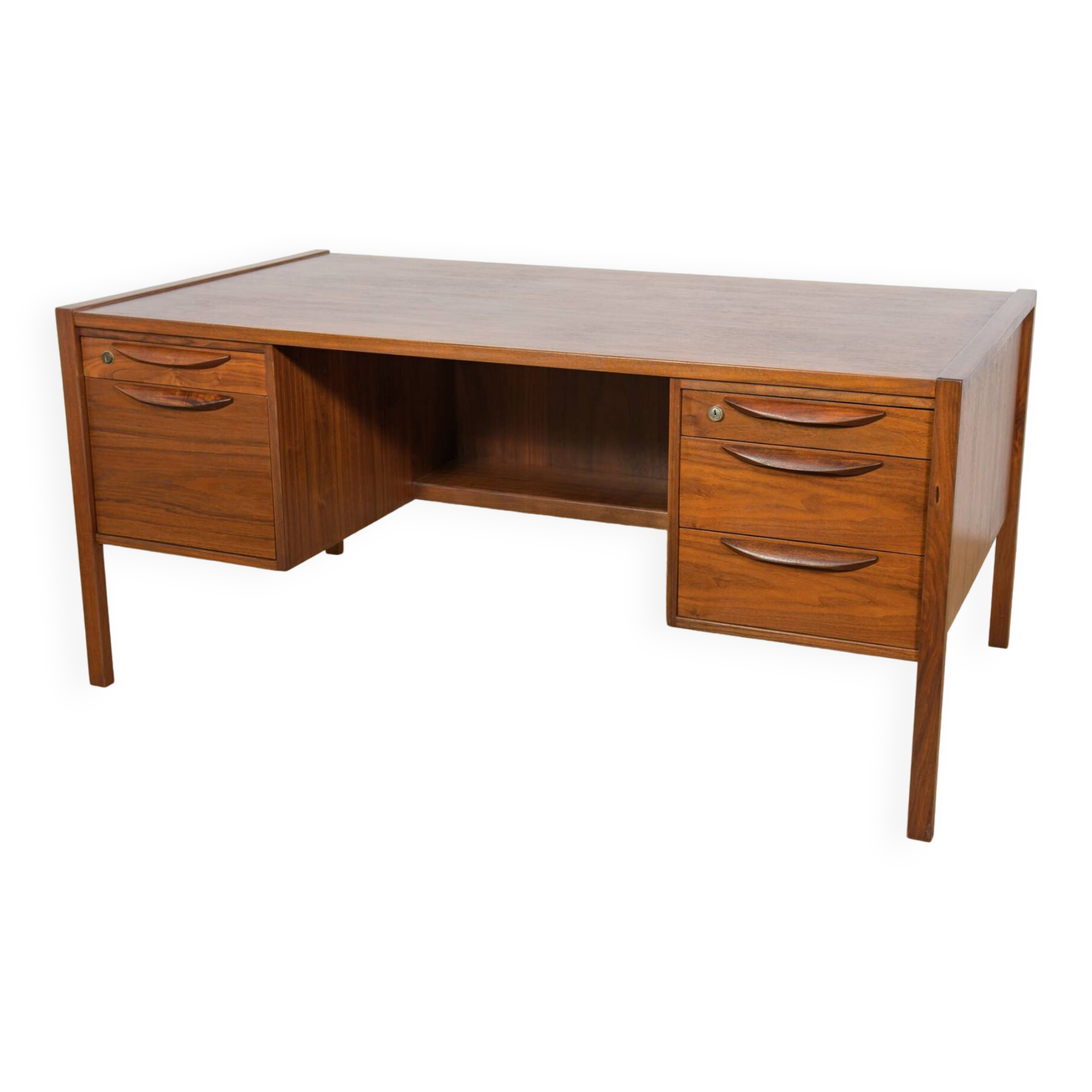 Mid-Century Walnut Desk by Jens Risom for Jens Risom Design, 1960s