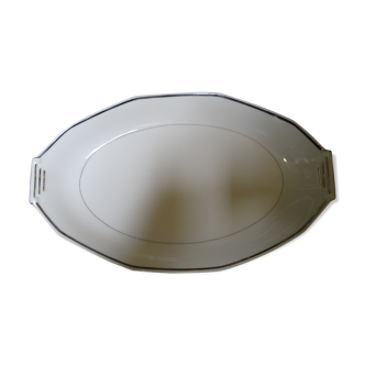 Plat ovale blanc