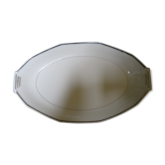 Large white oval dish