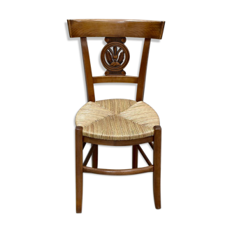 Chaise Directoire paillée et sculptée – XIXème