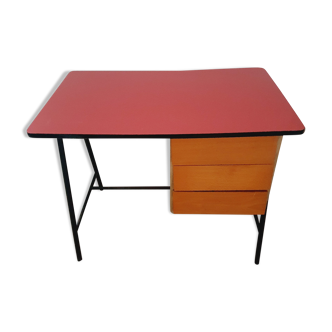 Vintage desk in red formica