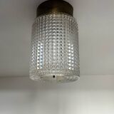 Vintage ceiling light, brass and glass, Carl Fagerlund Sweden 1960