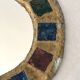 Vintage lead and talosel mirror by Iréna Jaworska 70s