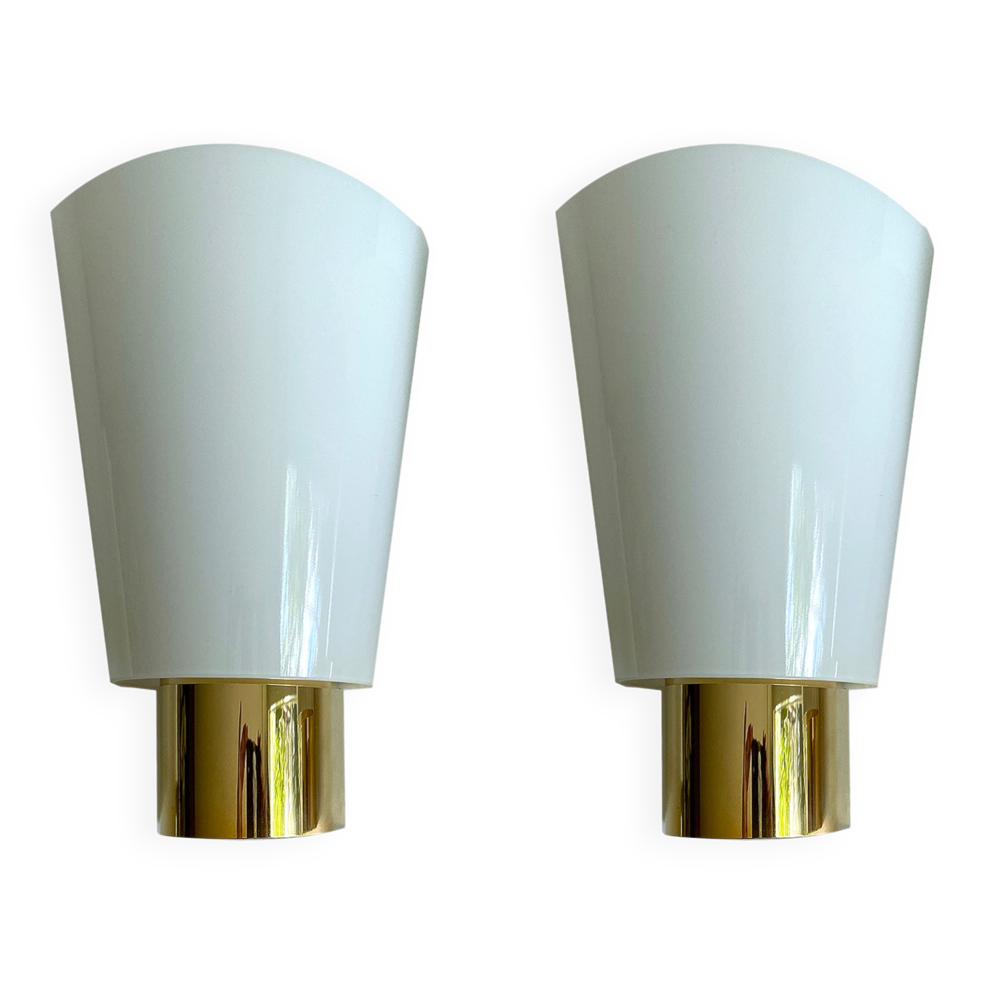 Pair of vintage Limburg wall lights, glass, 70s