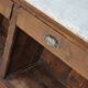 Antique Shop Counter / Kitchen Island in Dutch Pine and Marble, 19th Century