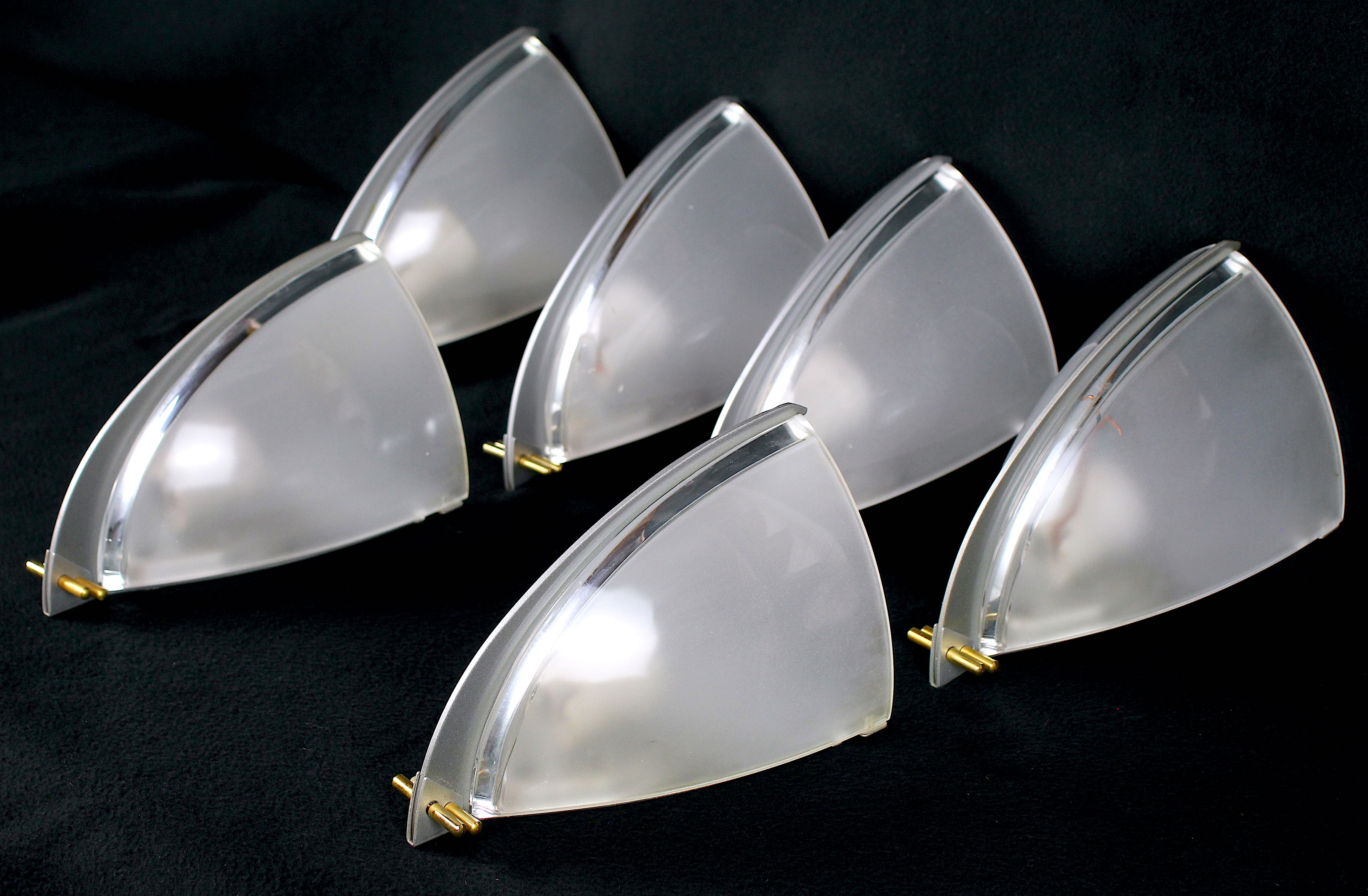 Six VeArt Murano wall lamps by Guismondi for Artemide